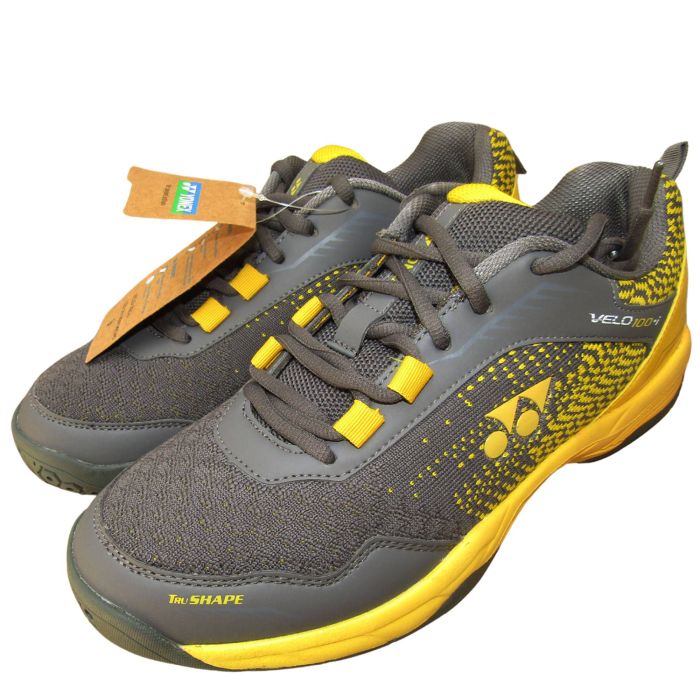 YONEX V100-i Badminton Shoe - Steel Gray and Honey Mustard
