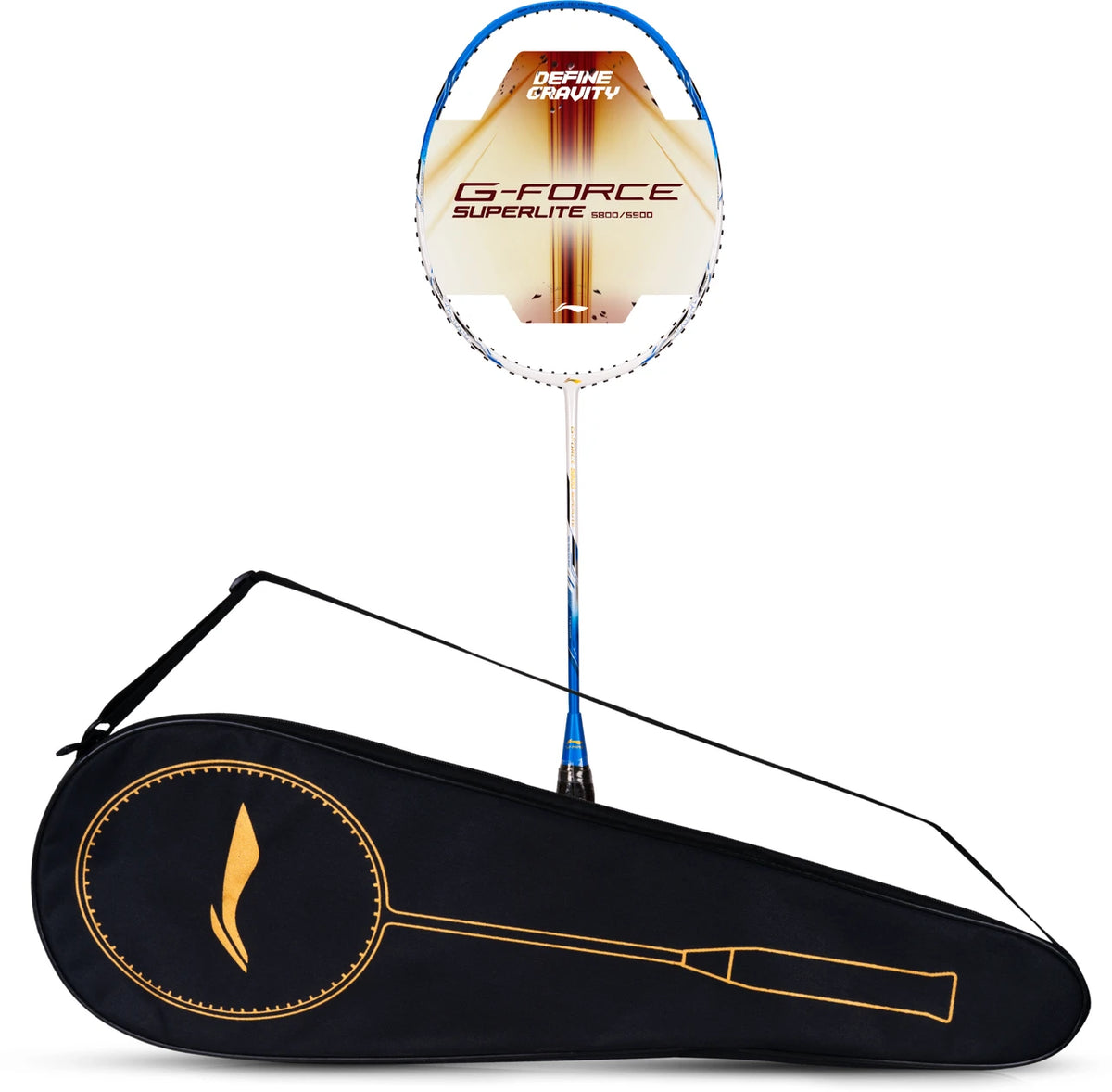 LI-NING G-Force 5800 Superlite White/ Blue - Strung