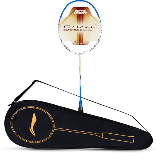 LI-NING G-Force 5800 Superlite White/ Blue - Strung