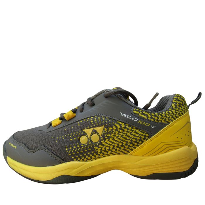 YONEX V100-i Badminton Shoe - Steel Gray and Honey Mustard